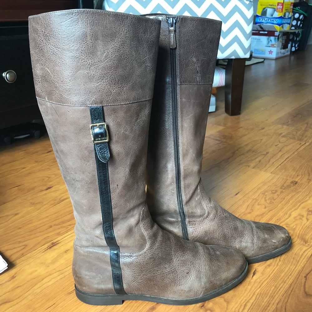 Cole Haag Tall Brown Leather Boots 9.5
